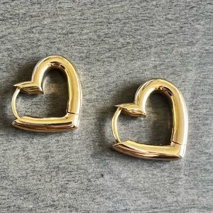 Celine Heart Shape Hoop Earrings